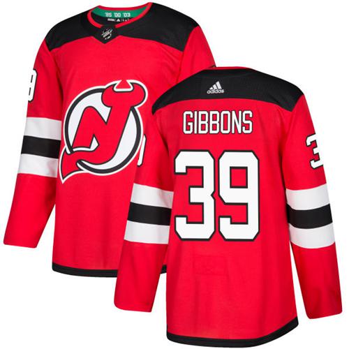 Adidas Devils #39 Brian Gibbons Red Home Authentic Stitched Youth NHL Jersey
